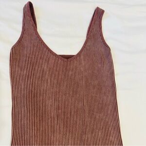 Aura Ribbed Bodysuit - Brown